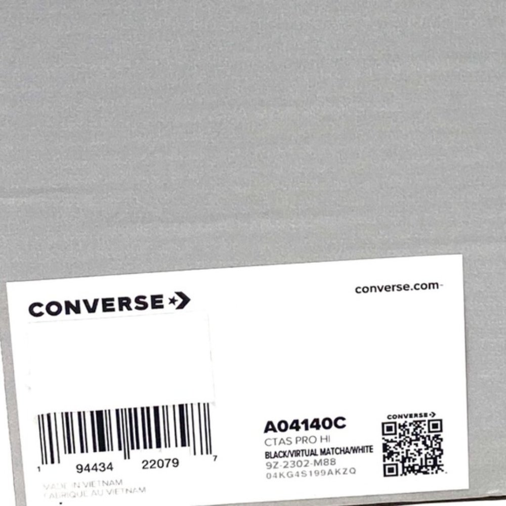 Converse CONS Pro High Canvas Black Green Shoes Women's Skate Sneakers A04140C - Picture 8 of 9